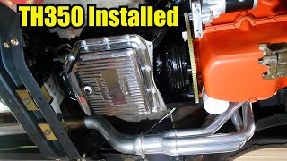 70 Chevy Truck BampM TH350 4WD Trans Install [upl. by Arinay]