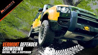 Land Rover Defender Comparison Testing Motors Tires amp Suspensions on Vermonts Class 4 Roads [upl. by Drageruaeb]