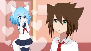 Notice Me Senpai  Wolfychu sings Yandere simulator animation [upl. by Ydospahr]