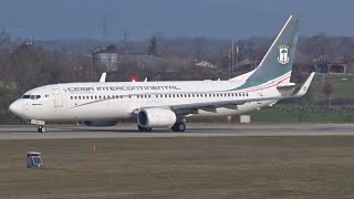 Ceiba Intercontinental Boeing 737800WL landing amp takeoff at GenevaGVALSGG [upl. by Retsof]