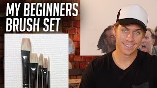 My Oil Painting Basic Brush Set for Beginners [upl. by Suoicerp]