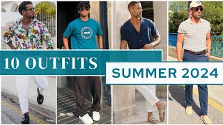 10 Latest Summer Outfit Ideas For Men 2024  Mens Fashion [upl. by Priscella]