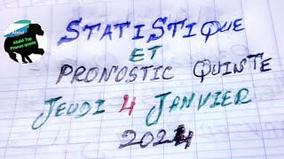 STATISTIQUES ET PRONOSTIC QUINTÉ JEUDI 4 JANVIER 2024 [upl. by Doble]