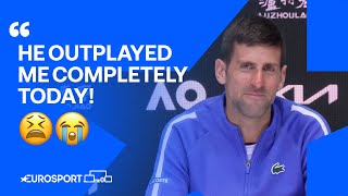 Its not the beginning of the end  Novak Djokovic remains defiant after Jannik Sinner defeat 💪🇦🇺 [upl. by Intirb]