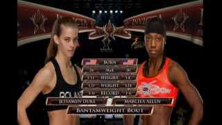 Jessamyn Duke 10 vs Marciea Allen 10 Invicta FC 3 [upl. by Ahsemak]