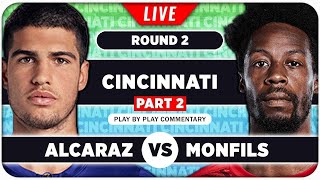 ALCARAZ vs MONFILS • ATP Cincinnati 2024 • LIVE Tennis Play by Play Stream [upl. by Awram]