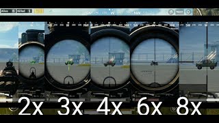 Scope Comparison PUBG Mobile [upl. by Misaq]