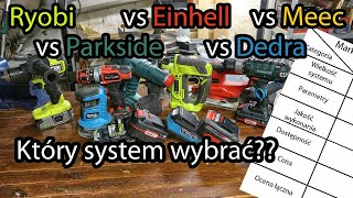 Parkside vs Ryobi vs Dedra vs Einhell vs Meec Który system akumulatorowy wybrać Dla majsterkowicza [upl. by Levan522]