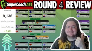 ANOTHER HUGE RISE AFL Supercoach Review  Round 4 2024 [upl. by Enawyd]