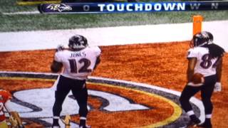 Jacoby Jones Super TD celebration [upl. by Adnalay]