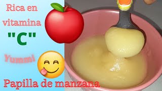 Papilla de manzana para bebé puré de manzana mi primera papilla saludable y nutritiva [upl. by Peednas]