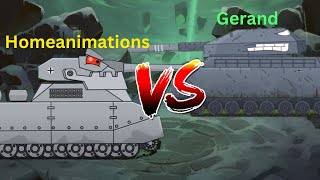 What if Homeanimations Ratte vs Gerand Ratte Cartoon about tanks [upl. by Noteek556]