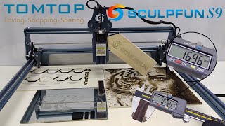 Amazing SCULPFUN S9 Laser Engraving Machine unbox  assembly  test [upl. by Loella]