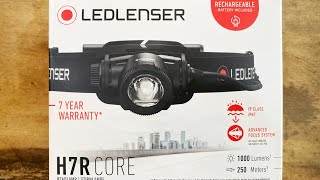 LedLenser H7R CORE Headlamp Unboxing and Quick Look [upl. by Ilka]