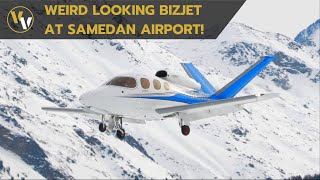 Funny looking bizjet  Cirrus SF50 Vision Jet landing amp takeoff at Samedan Airport [upl. by Iad633]