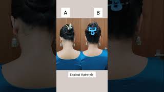 Which One Is The Best Clutcher Juda Hairstyle🥰shortvideo hairstyle easyjuda [upl. by Rushing]