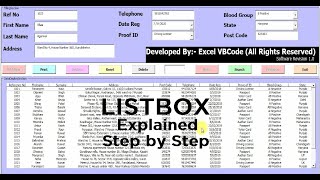 Userform With ListBox in Excel VBA in HindiPart 1 [upl. by Kristofer]