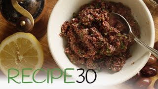 OLIVE TAPENADE  By RECIPE30com [upl. by Elbys316]