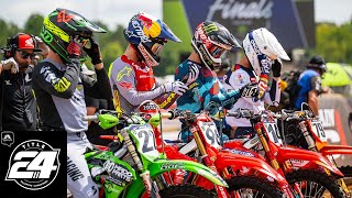 Jett Lawrence vs Eli Tomac SMX Playoffs Round 1 Charlotte Review  Title 24  Motorsports on NBC [upl. by Mcwilliams]