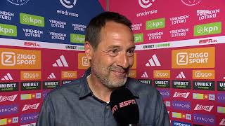 Van t Schip quotAjax moet volgend jaar weer voor de eerste plek gaan  Ajax 30 Almere Cityajaalm [upl. by Lairbag]