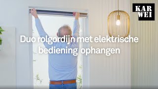 KARWEI  Duo rolgordijn met elektrische bediening ophangen [upl. by Ikkir]