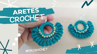 ARETES a CROCHET con piedras Ideas de EMPRENDIMIENTO muy Fácil🌹 [upl. by Kalinda]