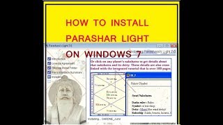 how to install parashara light on windows 7win8 [upl. by Durand]