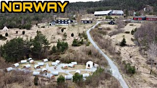 PREIKESTOLEN BASE CAMPING amp REFSVATNET AERIAL VIEW  NORWAY SPRING [upl. by Latsyrcal]