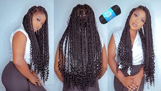 😯HOW TO Long Boho Twist With Curls Using Brazilian Wool Crochet Method [upl. by Wickner]