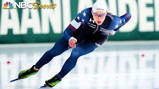 Jordan Stolzs deadly final lap in 1500 seals record third gold at speed skating worlds  NBC Sports [upl. by Vez]