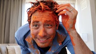 Im COVERED in PAINT  Behind Scenes of Zach King Video [upl. by Drusilla]