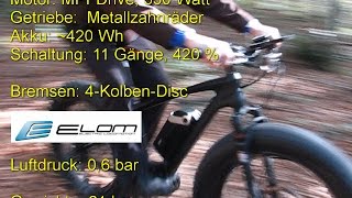 Fatbike von ELOM in Carbon  Pedelec mit MPFDrive [upl. by Adnylam282]