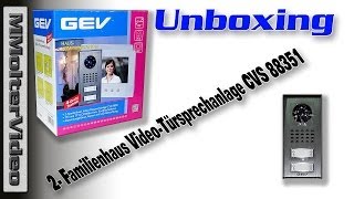 2 Familienhaus Video Türsprechanlage CVS 88351  Unboxing [upl. by Nochur]