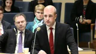 Åkesson sd vs Reinfeldt m partiledardebatt 3 nov 2010 [upl. by Amme]