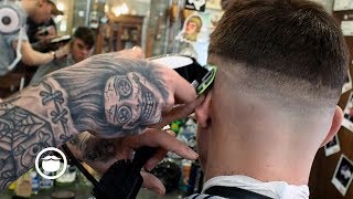 Classic Barbershop Skin Fade Haircut [upl. by Streetman]