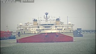 Ramform Titan leaves Galveston [upl. by Rratsal659]