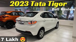 2023 Tata Tigor XZ 😍 सिर्फ 7 Lakh मैं Premium कार के मज़े Detailed Review Features Mileage Space [upl. by Theadora802]