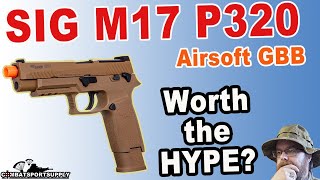 Sig Sauer M17 P320 AIRSOFT GBB Worth It airsoft airsoftguns [upl. by Ardnat]