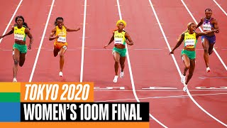 Womens 100m final 🏃‍♀️  Tokyo Replays [upl. by Latonia]