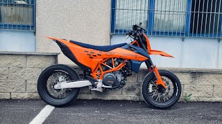 KTM 690 SMC  R 2023 PURE SOUND ON BOARD [upl. by Akemet830]