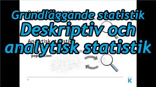 Deskriptiv och analytisk statistik [upl. by Miki486]