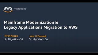 Mainframe Modernization amp Legacy Application Migration to AWS [upl. by Shiroma629]