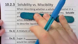 1023  Solubility vs Miscibility [upl. by Gaskill]