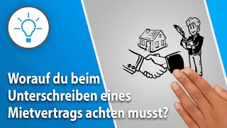 Mietvertrag unterschreiben Was du alles beachten solltest explain it simple  Erklärvideo [upl. by Ker]