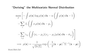 Deriving the multivariate normal distribution from the maximum entropy principle [upl. by Hancock114]