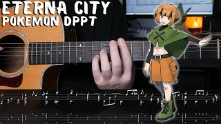 Eterna City  Pokémon DiamondPearlPlatinum  Fingerstyle Guitar Tutorial  TAB [upl. by Nordek778]