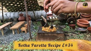 Miniature Kothu Parotta  E34  Mini Egg Paratha Recipe  Miniature Cooking Show [upl. by Gorlin]