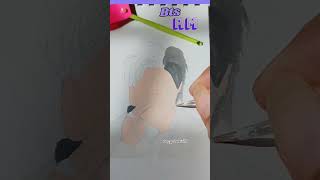 Bts painting diy art viral bts drawing btsfanart [upl. by Negris966]