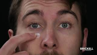 Brickell Mens Products  Restoring Eye Cream for Men Tutorial [upl. by Elletnuahs]