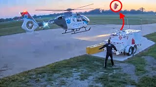 Helicopter Landing Dance Interrupted by Fenestron Destruction [upl. by Sudnac]